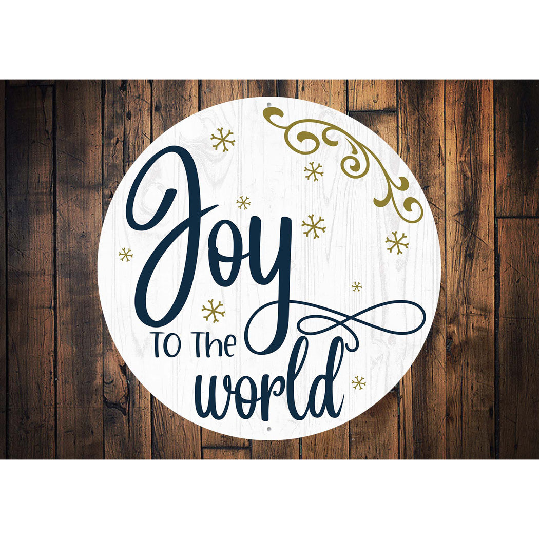 Joy To The World Circle Christmas Sign