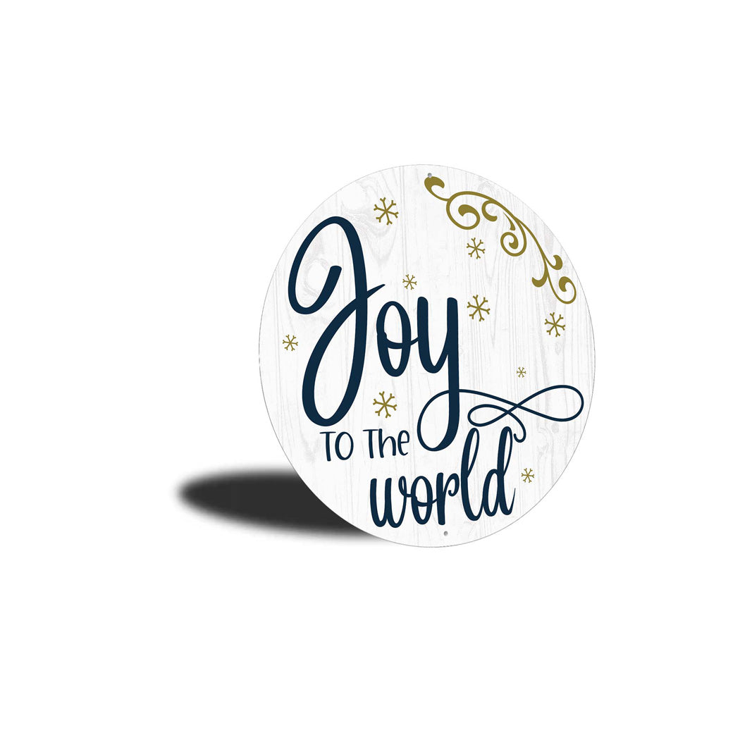 Joy To The World Circle Christmas Sign