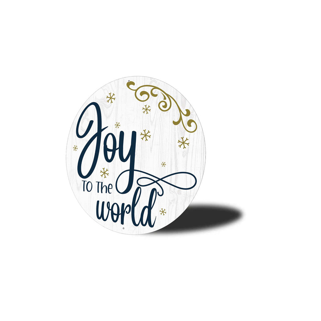 Joy To The World Circle Christmas Sign