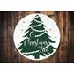 Christmas Tree Garland Tinsel Holiday Sign