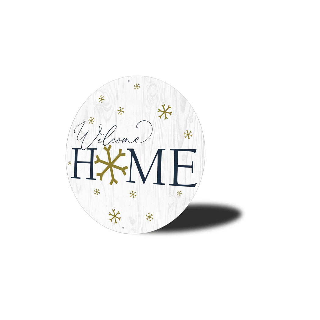Welcome Home Snowflake Christmas Sign