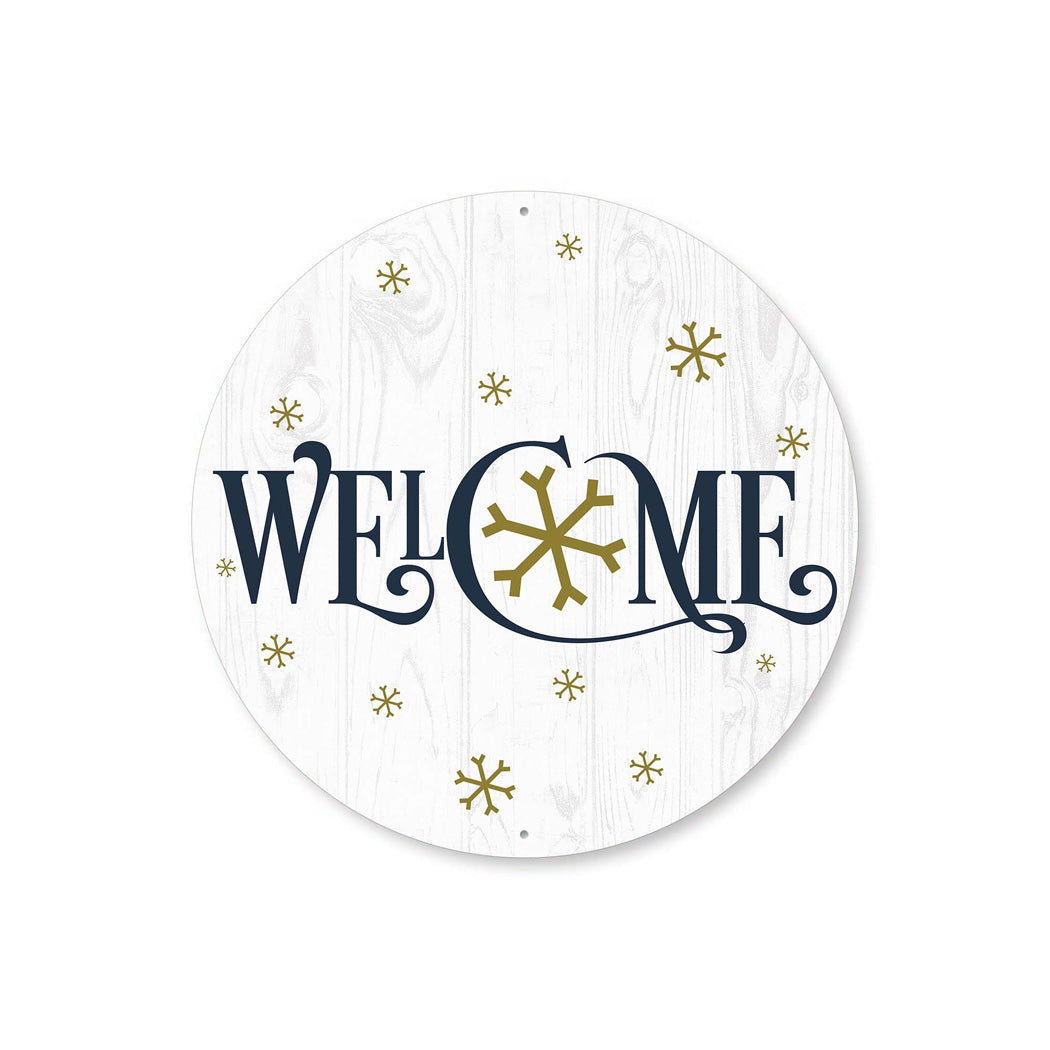 Welcome Snowflake Christmas Sign