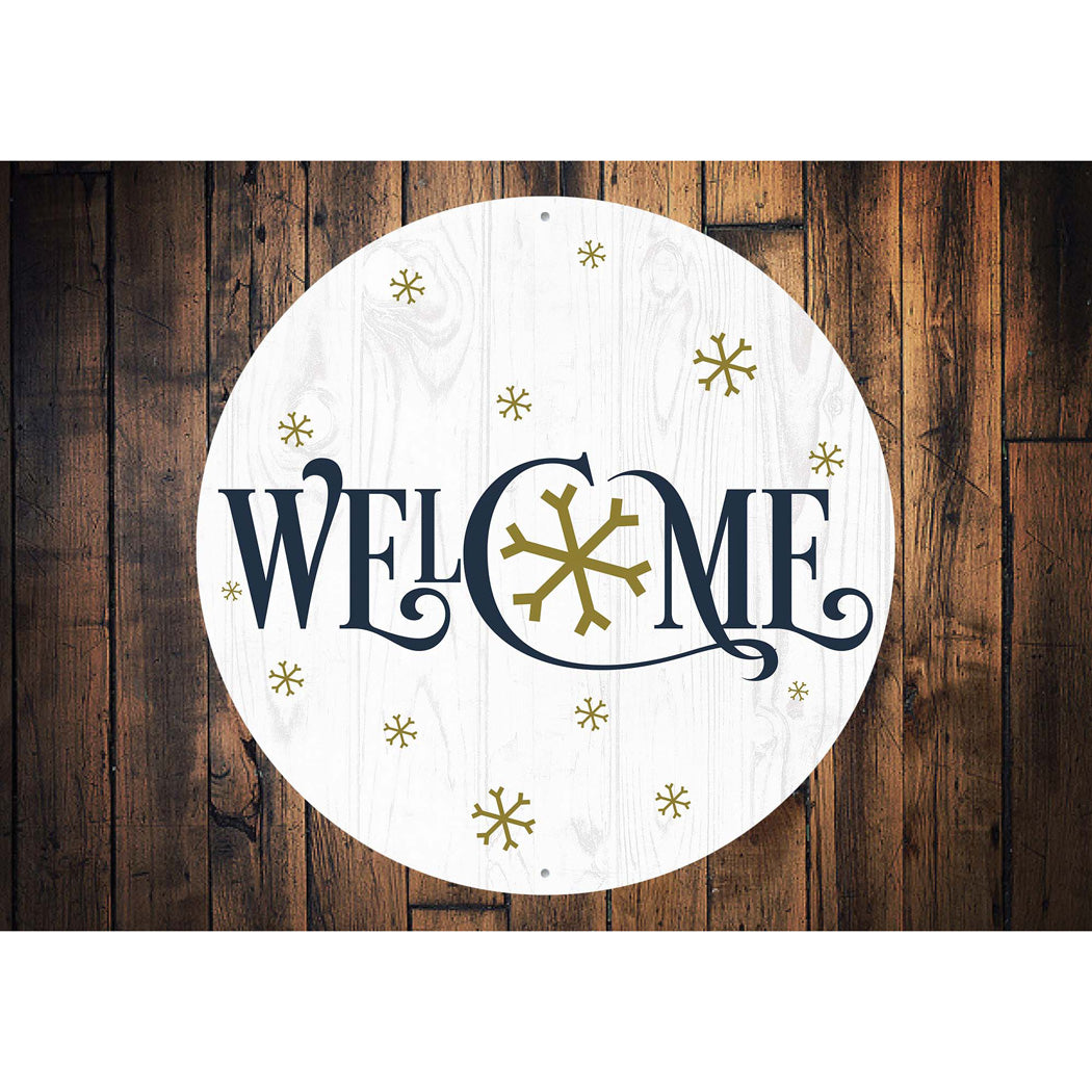 Welcome Snowflake Christmas Sign