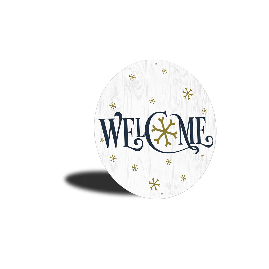 Welcome Snowflake Christmas Sign