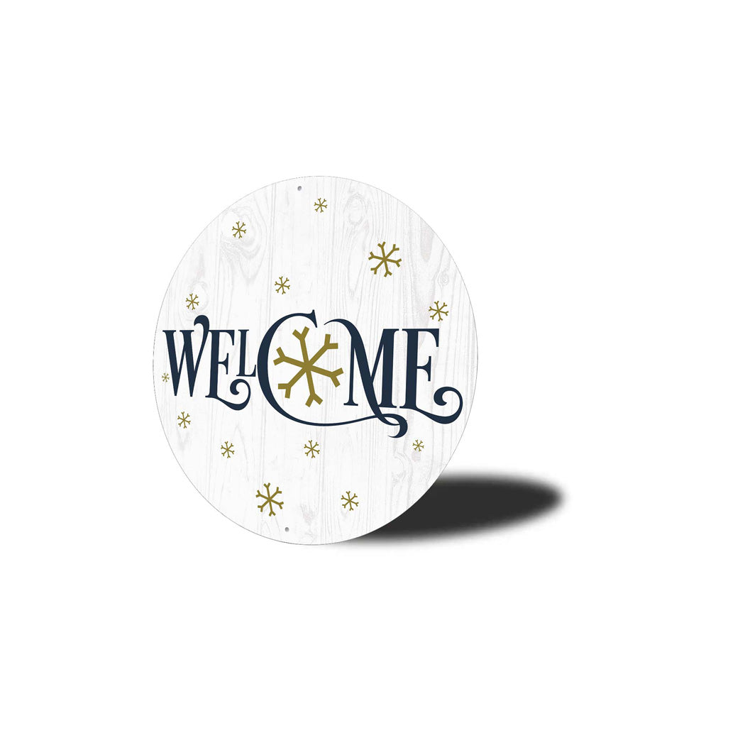 Welcome Snowflake Christmas Sign