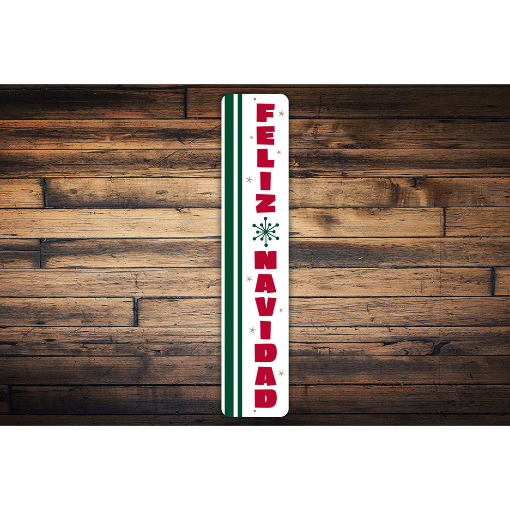 Feliz Navidad Snowflake Christmas Sign