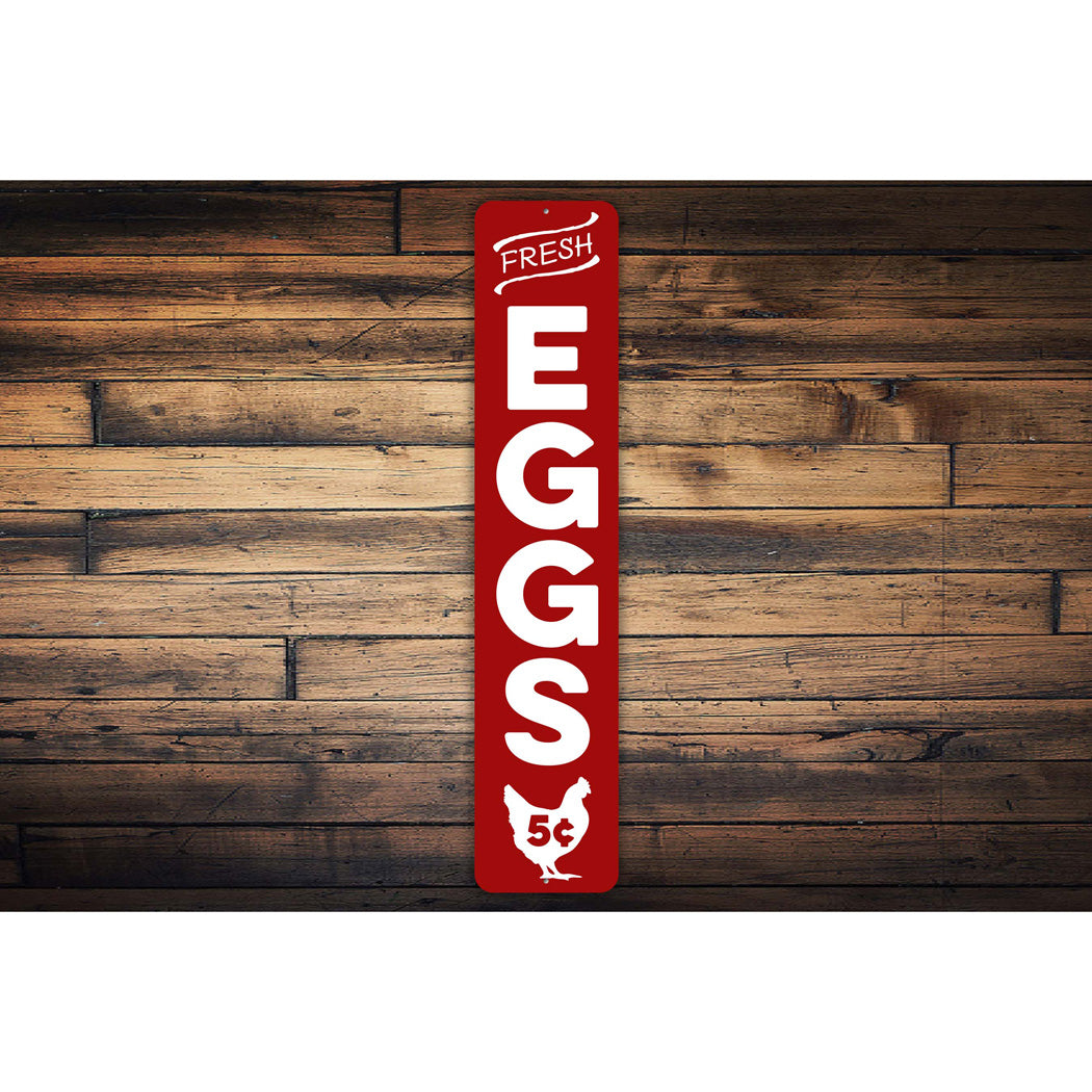 Fresh Eggs Farmhouse Hen Sign