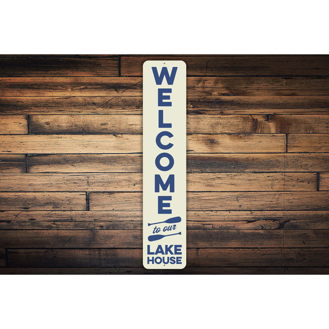 Welcome To Our Lake House Paddles Sign