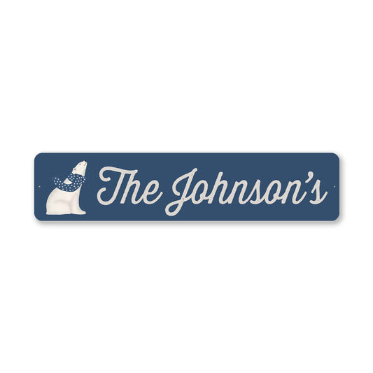 Polar Bear Personalized Family Sign