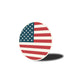 USA Flag Circular Metal Sign