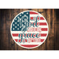 God Shed His Grace On Thee USA Flag Sign