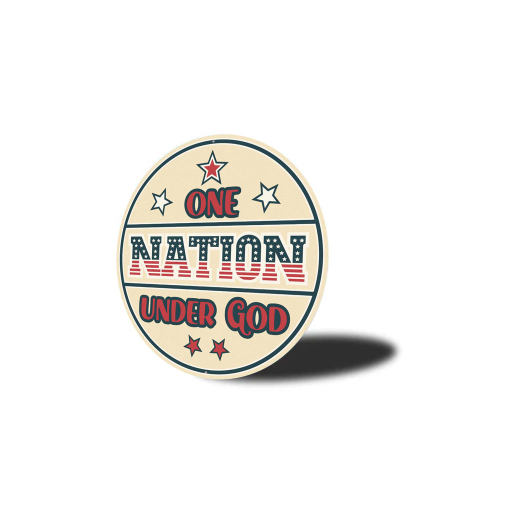 One Nation Under God USA Flag Sign