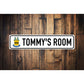 Custom Acacia Room Sign