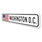 Washington DC US American Flag Sign