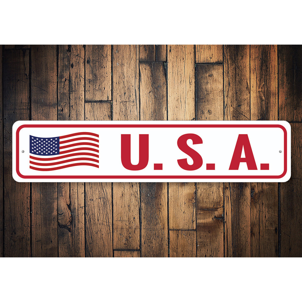 USA American Flag Sign