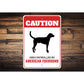 Patrolled By American Foxhound Caution Sign