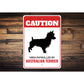 Patrolled By Australian Terrier Caution Sign