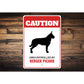 Patrolled By Berger Picard Caution Sign