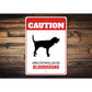 Patrolled By Bloodhound Caution Sign