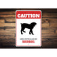 Patrolled By Boerboel Caution Sign