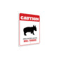 Patrolled By Bull Terrier Caution Sign