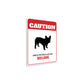 Patrolled By Bulldog Caution Sign