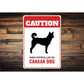 Patrolled By Canaan Dog Caution Sign