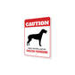 Patrolled By English Foxhound Caution Sign