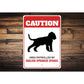 Patrolled By English Springer Spaniel Caution Sign