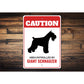Patrolled By Giant Schnauzer Caution Sign
