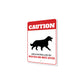 Patrolled By Irish Red and White Setter Caution Sign