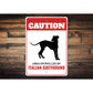 Patrolled By Italian Greyhound Caution Sign