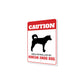 Patrolled By Korean Jindo Dog Caution Sign