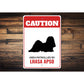 Patrolled By Lhasa Apso Caution Sign