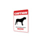Patrolled By Mastiff Caution Sign