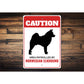 Patrolled By Norwegian Elkhound Caution Sign