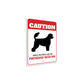 Patrolled By Portuguese Water Dog Caution Sign
