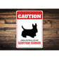 Patrolled By Scottish Terrier Caution Sign