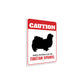 Patrolled By Tibetan Spaniel Caution Sign