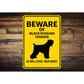 Black Russian Terrier Dog Beware He Will Steal Your Heart K9 Sign