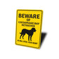 Chesapeake Bay Retriever Dog Beware He Will Steal Your Heart K9 Sign