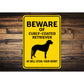 Curly-Coated Retriever Dog Beware He Will Steal Your Heart K9 Sign