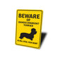 Dandie Dinmont Terrier Dog Beware He Will Steal Your Heart K9 Sign