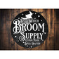 Basic Witch Broom Supply Halloween Sign