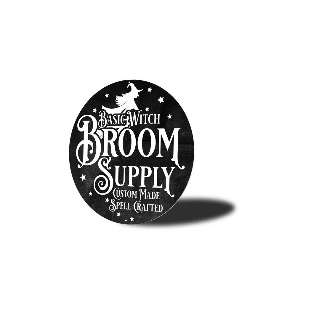 Basic Witch Broom Supply Halloween Sign