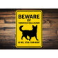 Swedish Vallhund Dog Beware He Will Steal Your Heart K9 Sign
