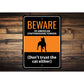 Beware Of American Staffordshire Terrier Dog Don't Trust The Cat Either Sign