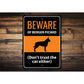 Beware Of Berger Picard Dog Don't Trust The Cat Either Sign