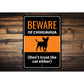 Beware Of Chihuahua Dog Don't Trust The Cat Either Sign