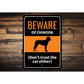 Beware Of Chinook Dog Don't Trust The Cat Either Sign